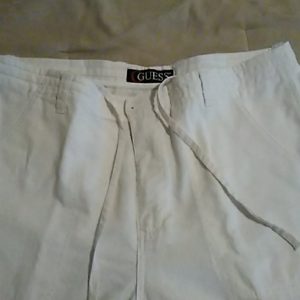 Guess - Mens linen drawstring pants -